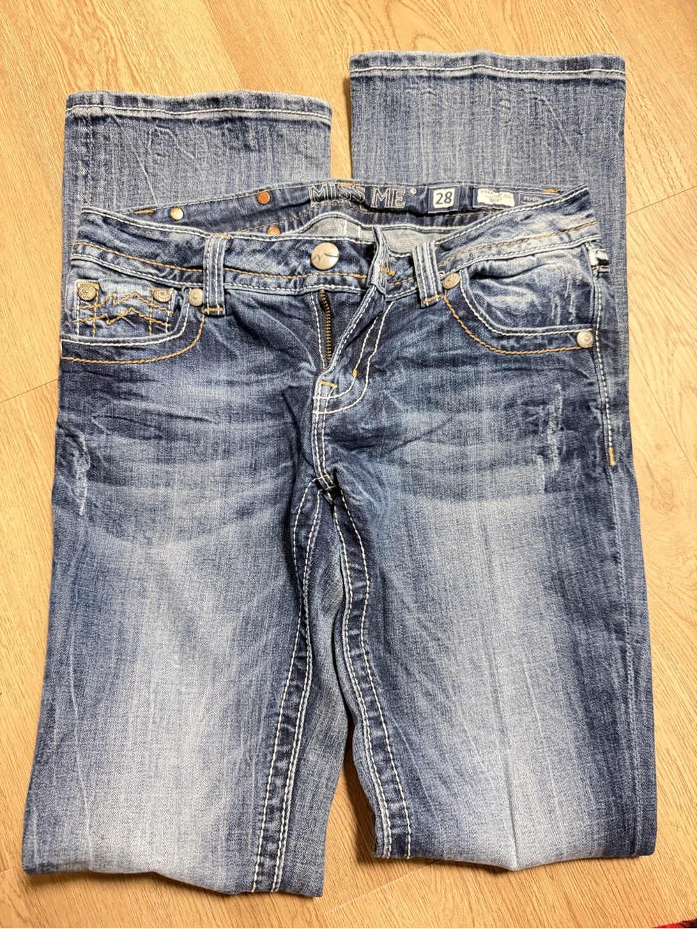 Miss Me Women's Bootcut Faded Blue Jeans